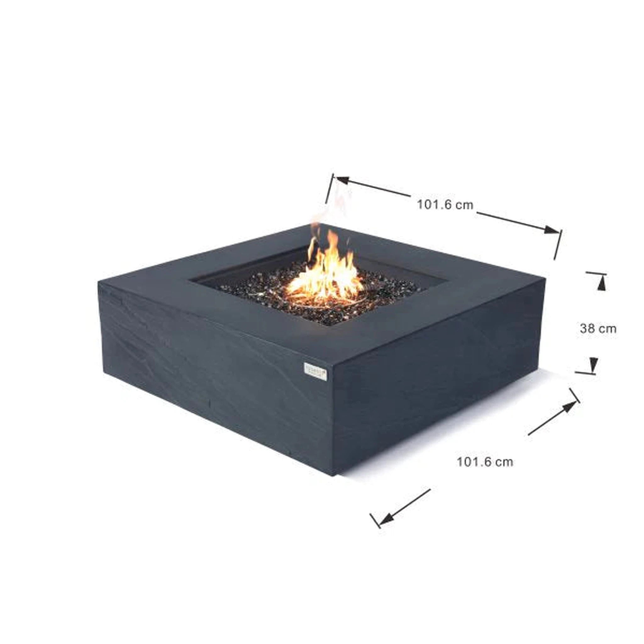 Elementi Plus RORAIMA Fire Table -Slate Black