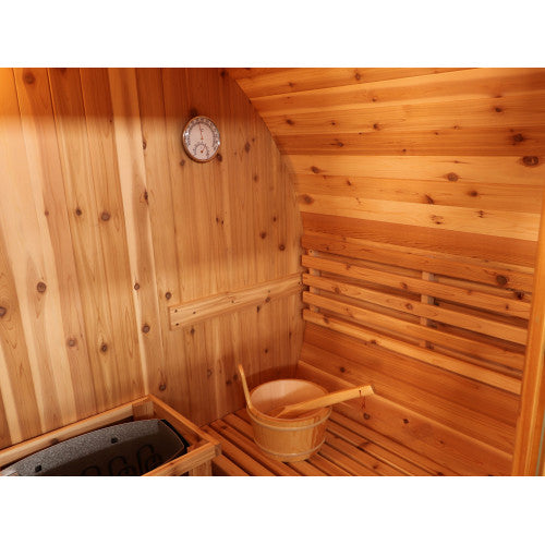 Sunray Galley 4 Person Traditional Barrel Sauna with Harvia 6kW Heater