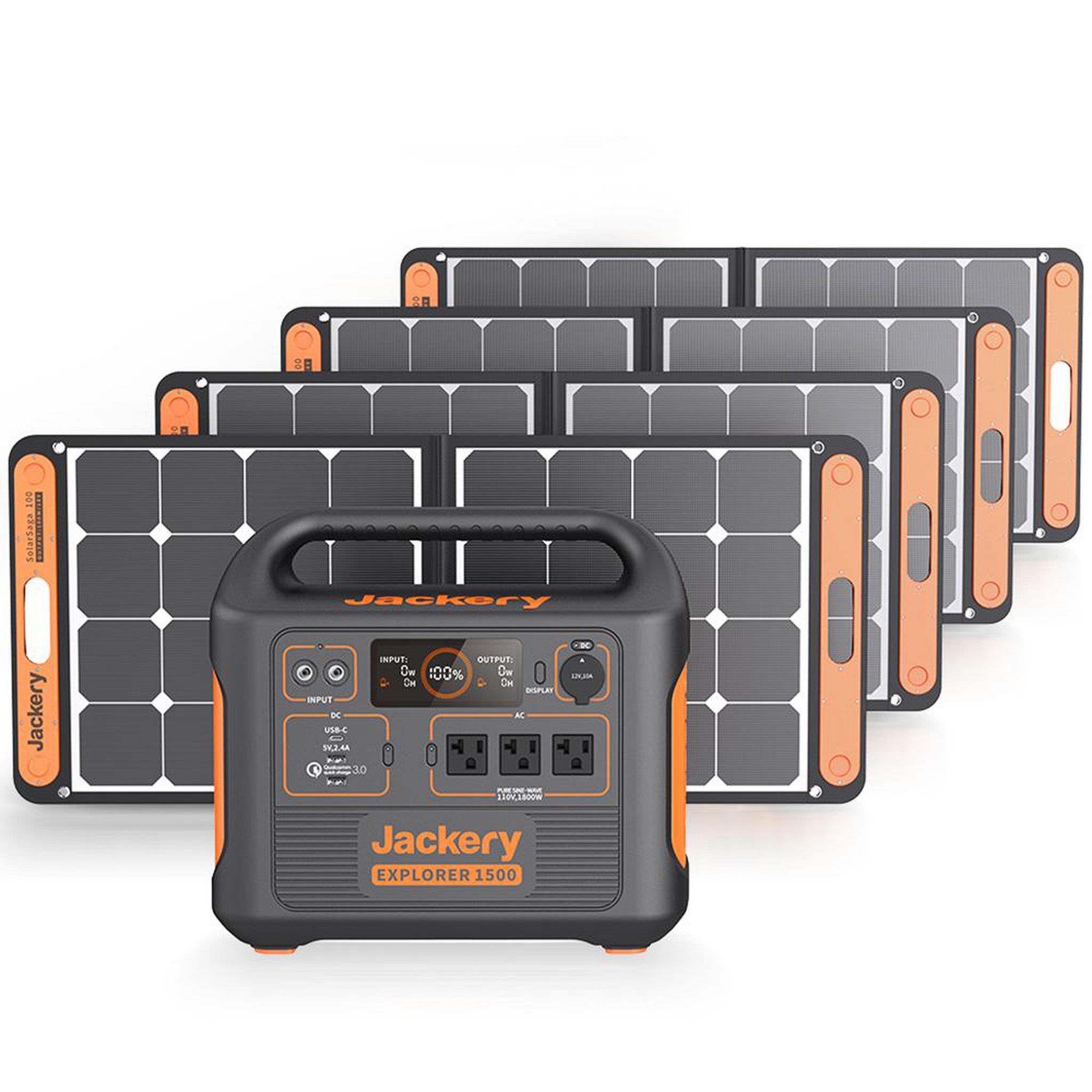 Jackery Solar Generator 1500 (Jackery 1500 + 4 X SolarSaga 100W)