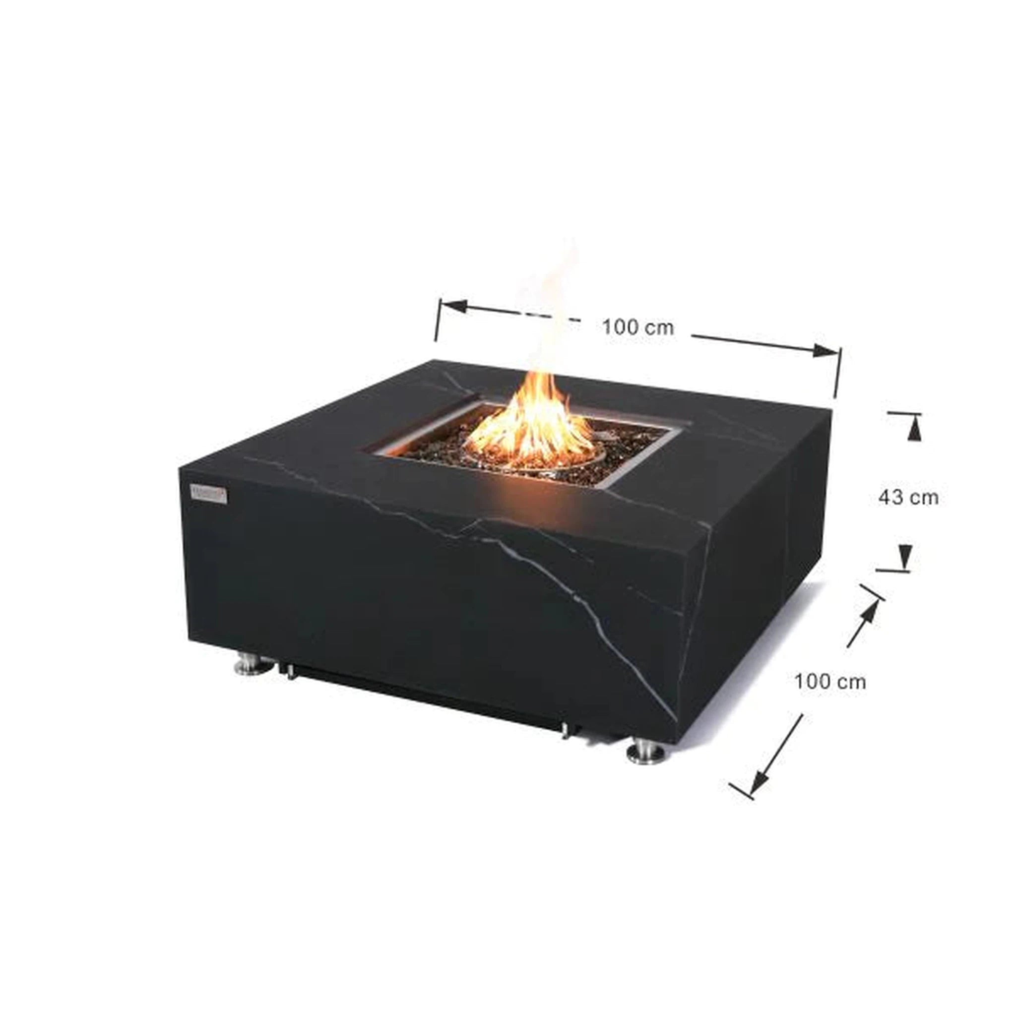 Elementi Plus SOFIA Marble Porcelain Fire Table