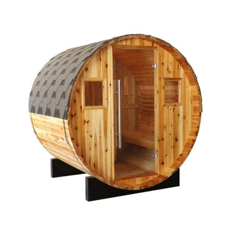 Sunray Aurora 2-4 Person Barrel Sauna with Harvia 6kW Heater