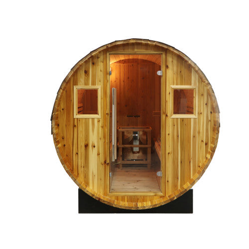 Sunray Galley 4 Person Traditional Barrel Sauna with Harvia 6kW Heater