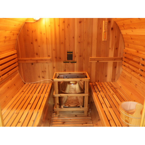 Sunray Galley 4 Person Traditional Barrel Sauna with Harvia 6kW Heater