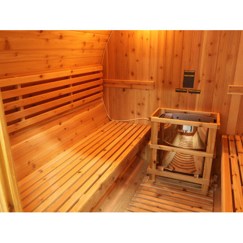 Sunray Galley 4 Person Traditional Barrel Sauna with Harvia 6kW Heater