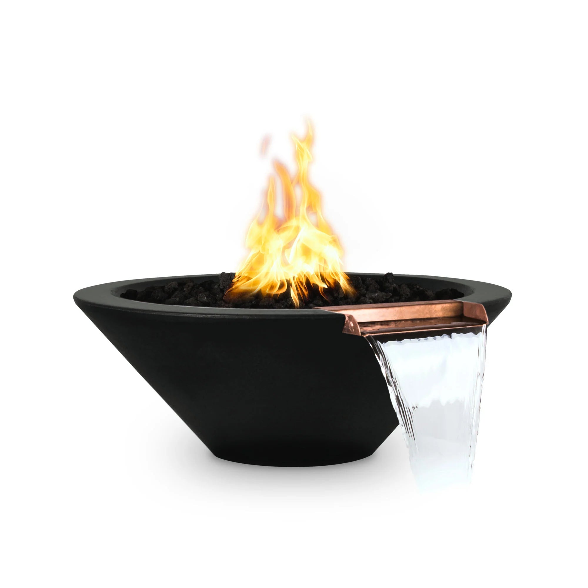 The Outdoor Plus 24" Cazo GFRC Concrete Round Fire and Water Bowl