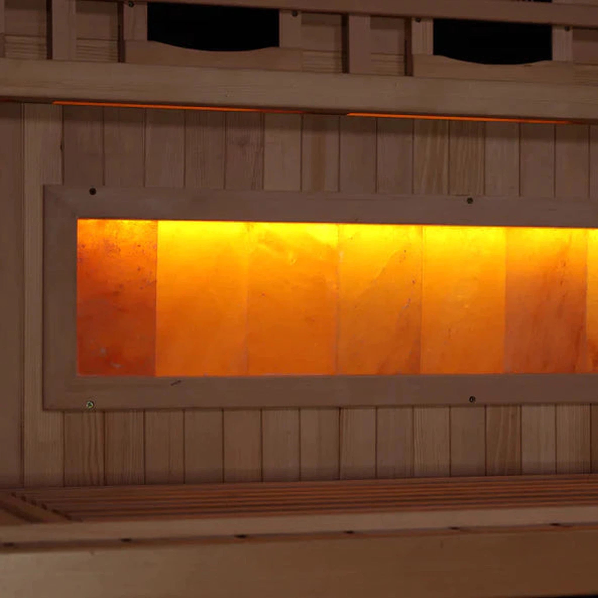 Golden Designs 2-Person Full Spectrum PureTech™ Near Zero Infrared Sauna with Himalayan Salt Bar (Canadian Hemlock)