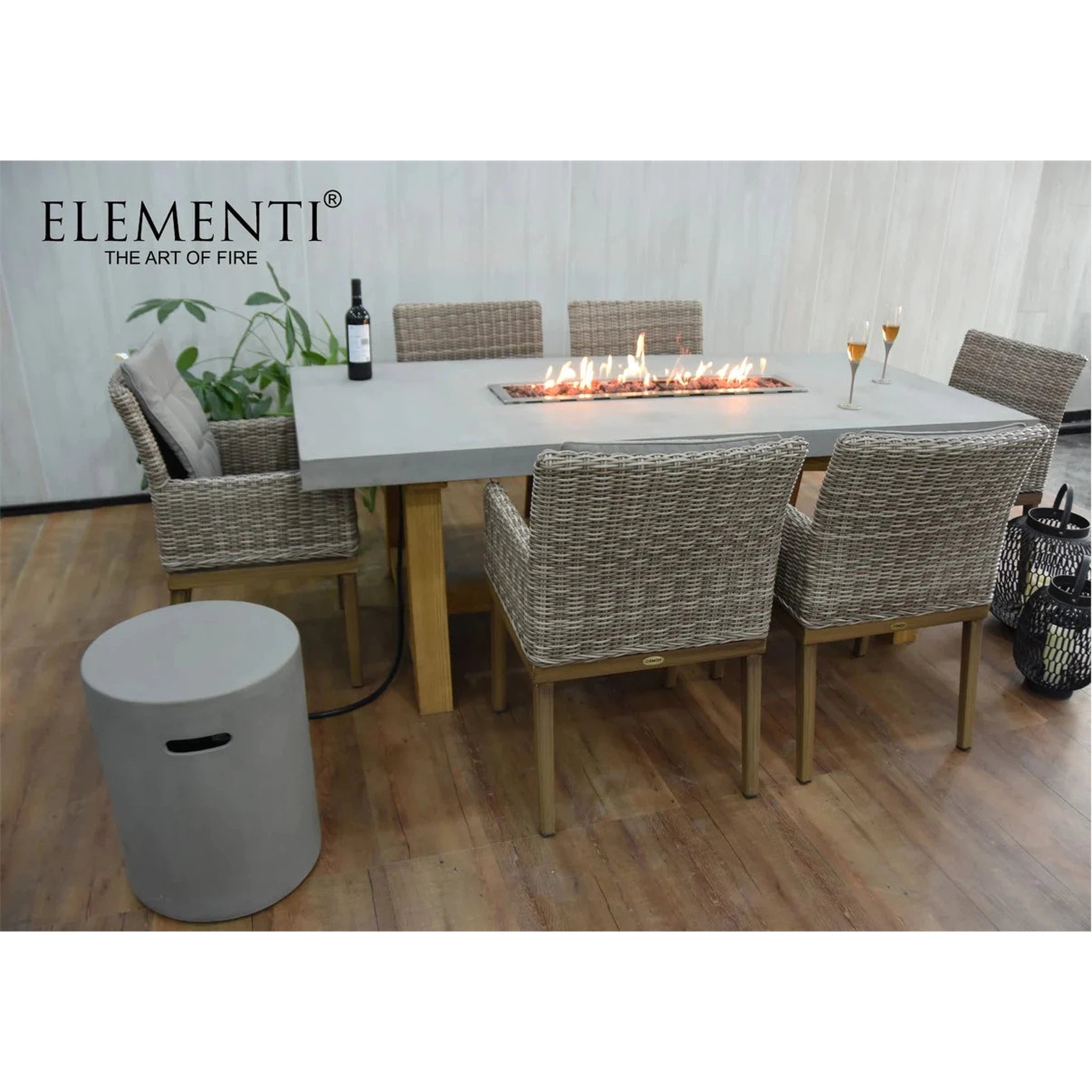 Elementi Sonoma Dining Fire Table