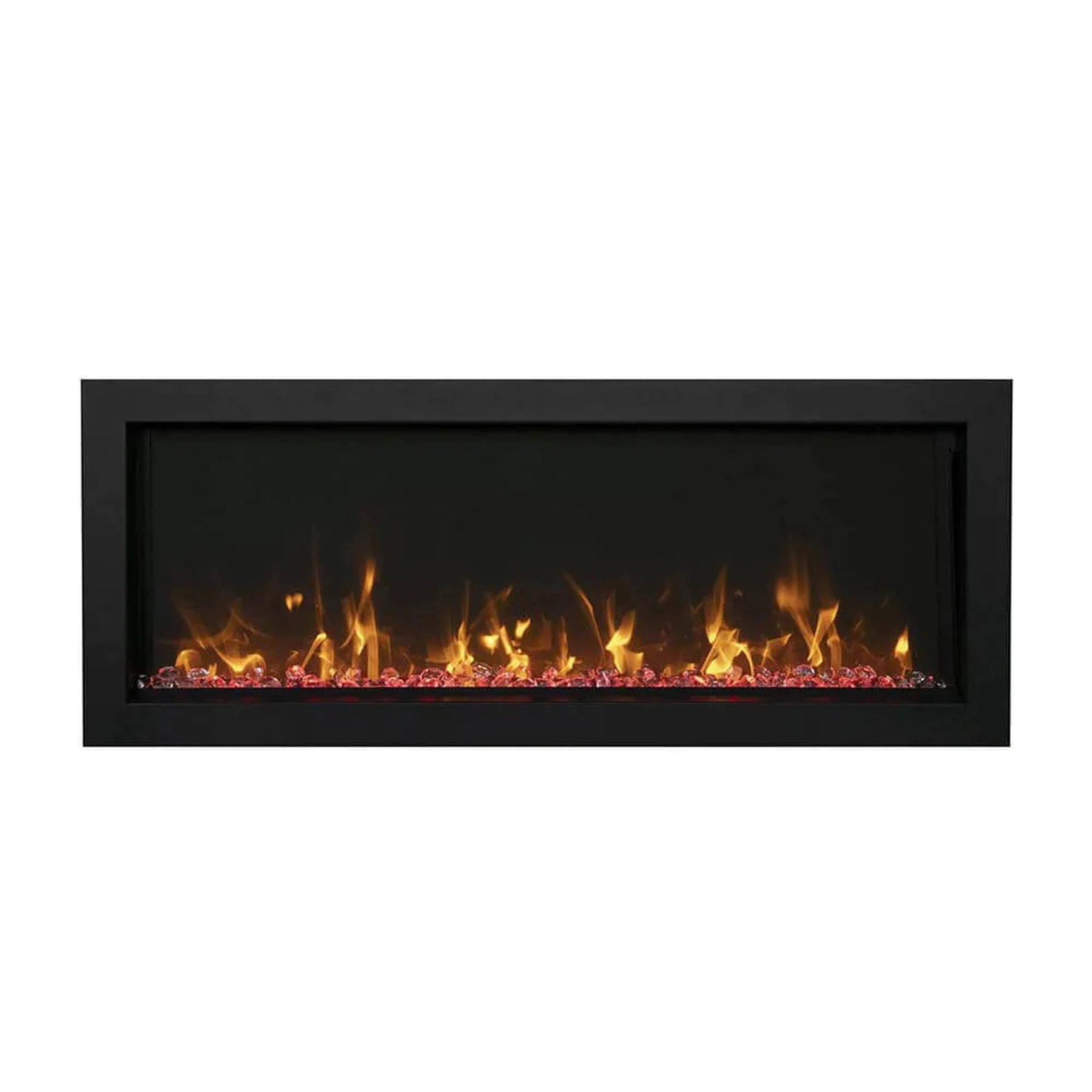 Amantii Panorama Extra Slim - with Black Steel Surround Electric Fireplace