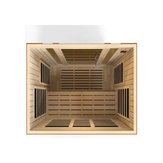 Golden Designs Sauna Dynamic "Bellagio" 3-person FAR Infrared Sauna, Low EMF