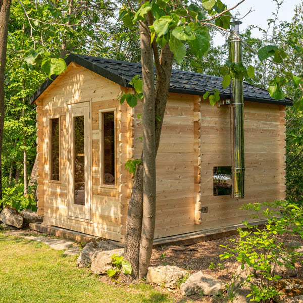 Dundalk Leisurecraft Canadian Timber 6 Person Georgian Cabin Sauna with Changeroom | CTC88CW