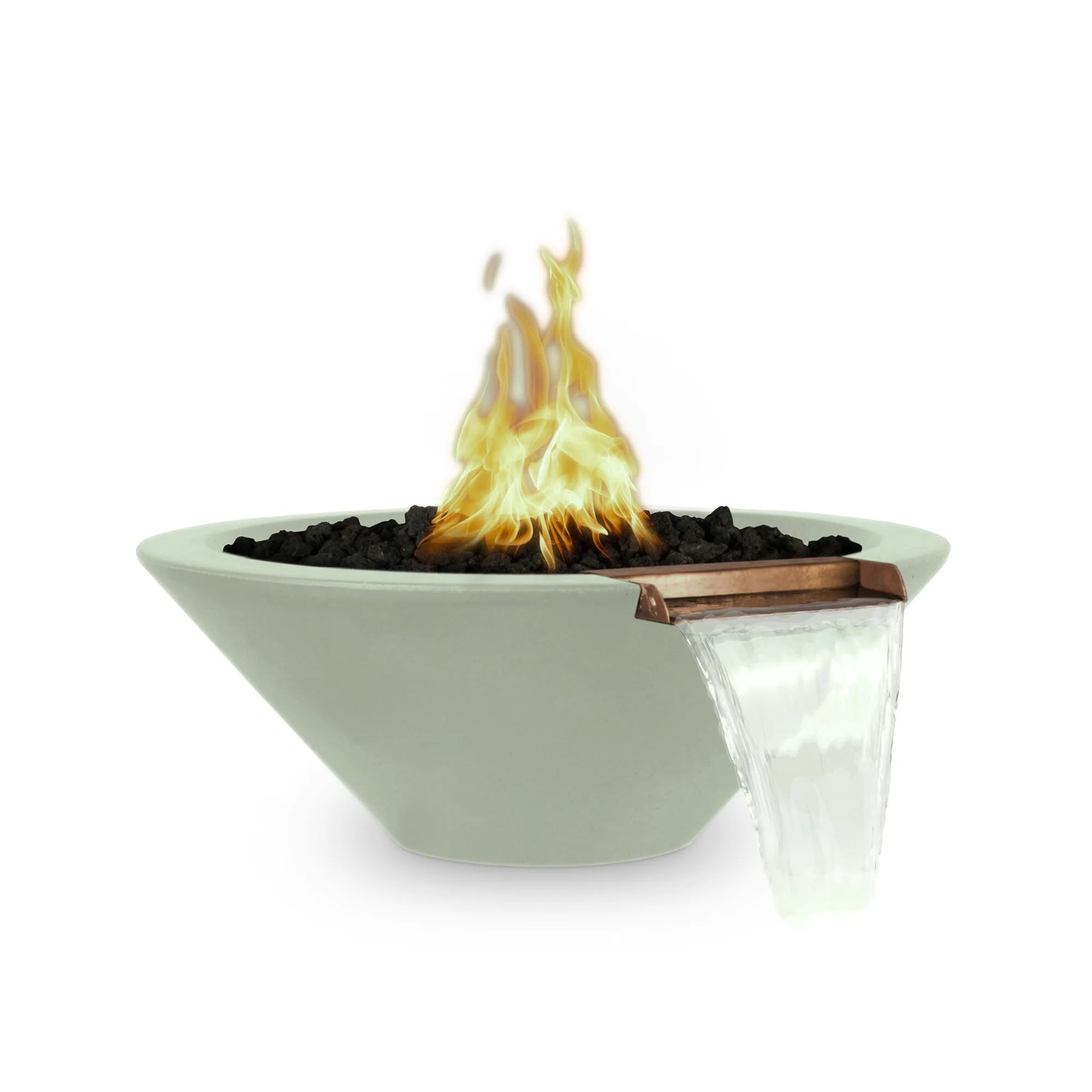 The Outdoor Plus 24" Cazo GFRC Concrete Round Fire and Water Bowl