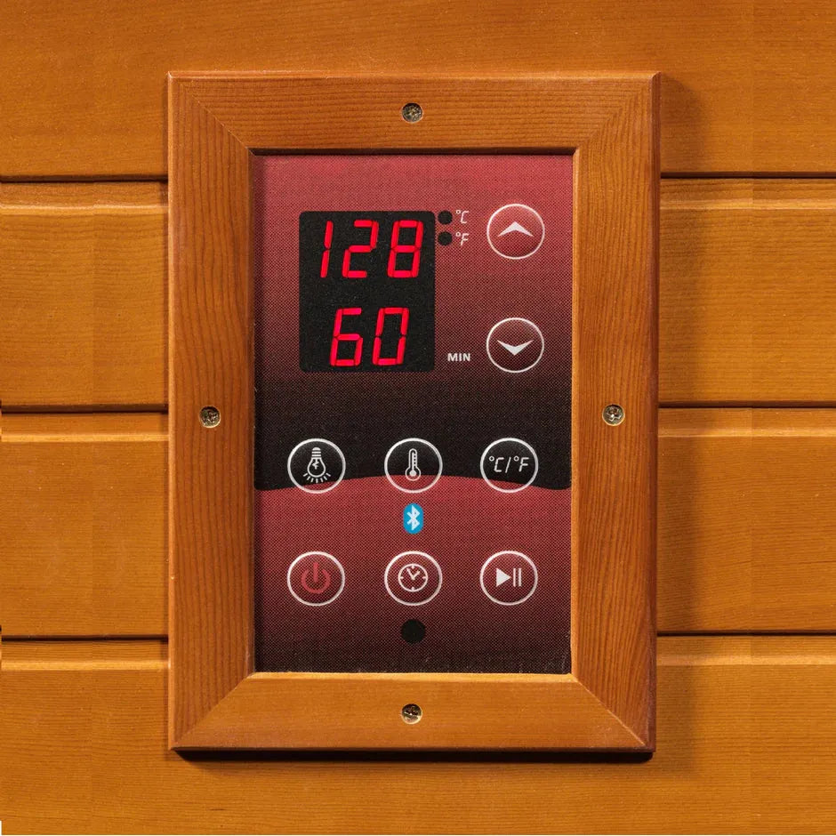 Golden Designs Dynamic "San Marino Elite" 2-person Ultra Low EMF FAR Infrared Sauna w/ Hemlock