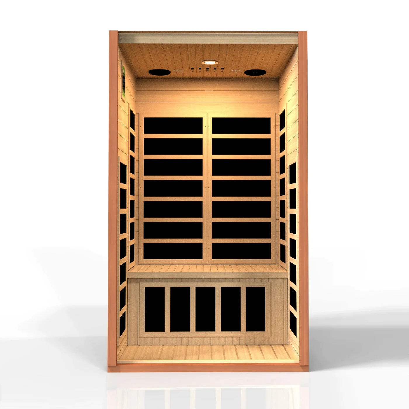 Golden Designs Dynamic "Cordoba Elite" 2-person Ultra Low EMF FAR Infrared Sauna w/ Hemlock