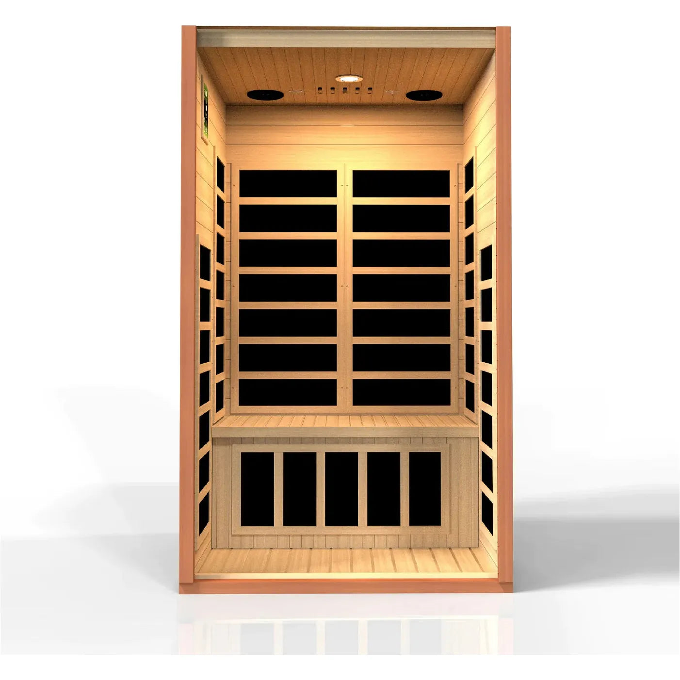 Golden Designs Dynamic "Cordoba Elite" 2-person Ultra Low EMF FAR Infrared Sauna w/ Hemlock