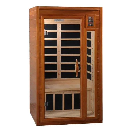 Golden Designs Dynamic Barcelona Elite 1-2-person Ultra Low EMF (Under 3MG) FAR Infrared Sauna (Canadian Hemlock) by Dynamic Sauna