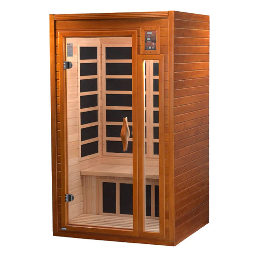 Golden Designs Dynamic Barcelona Elite 1-2-person Ultra Low EMF (Under 3MG) FAR Infrared Sauna (Canadian Hemlock) by Dynamic Sauna