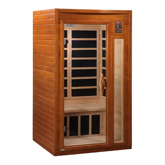 Golden Designs Dynamic Barcelona Elite 1-2-person Ultra Low EMF (Under 3MG) FAR Infrared Sauna (Canadian Hemlock) by Dynamic Sauna