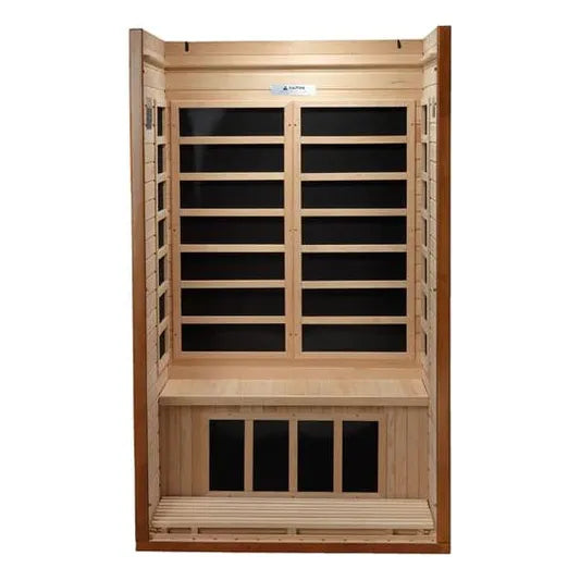 Golden Designs "Barcelona" Sauna Dynamic Low EMF FAR Infrared Sauna w/ Hemlock