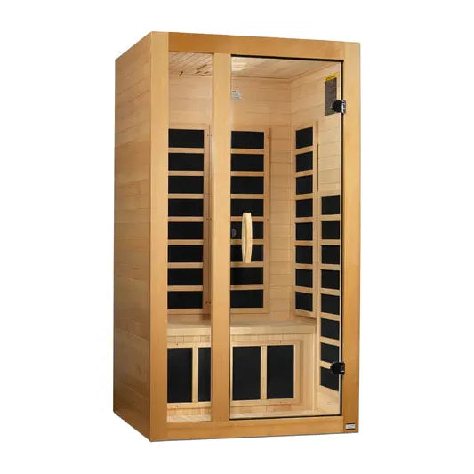 Golden Designs Dynamic Gracia 1-2-Person Low EMF (Under 8MG) FAR Infrared Sauna (Canadian Hemlock)