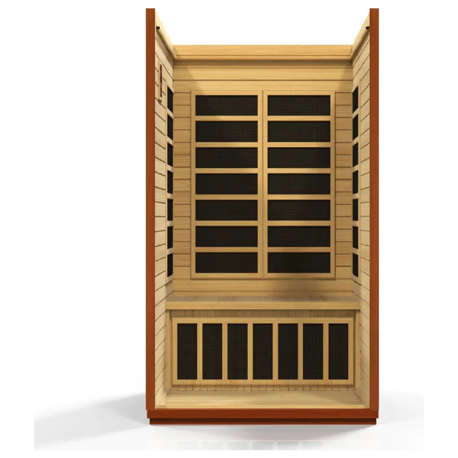 Golden Designs Dynamic "San Marino Elite" 2-person Ultra Low EMF FAR Infrared Sauna w/ Hemlock