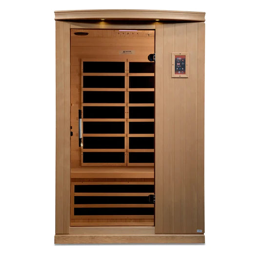 Golden Designs Dynamic "Venice Elite" 2-person Ultra Low EMF FAR Infrared Sauna w/ Hemlock