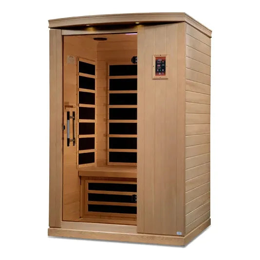 Golden Designs Dynamic "Venice Elite" 2-person Ultra Low EMF FAR Infrared Sauna w/ Hemlock