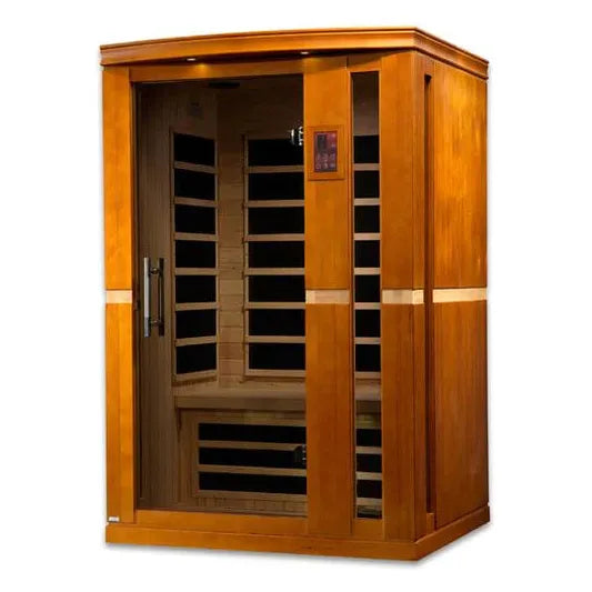 Golden Designs Dynamic "Vittoria" 2-Person Low EMF Far Infrared Sauna w/ Hemlock