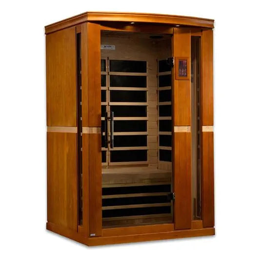 Golden Designs Dynamic "Vittoria" 2-Person Low EMF Far Infrared Sauna w/ Hemlock