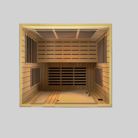 Golden Designs Sauna Dynamic "Lugano" Low EMF 3-Person FAR Infrared Sauna