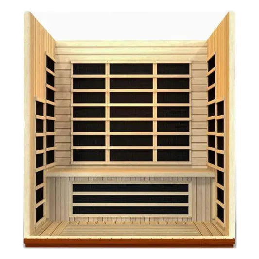 Golden Designs Sauna Dynamic "Lugano" Low EMF 3-Person FAR Infrared Sauna