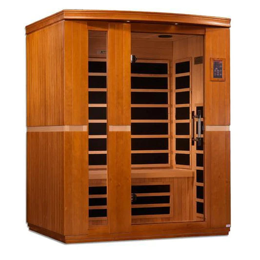 Golden Designs Sauna Dynamic "Lugano" Low EMF 3-Person FAR Infrared Sauna