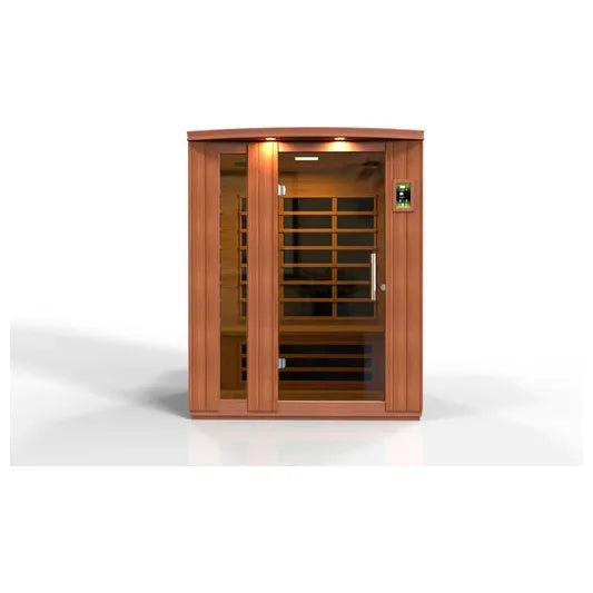 Golden Designs Dynamic "Lugano Elite" Ultra Low EMF 3-person FAR Infrared Sauna w/ Hemlock