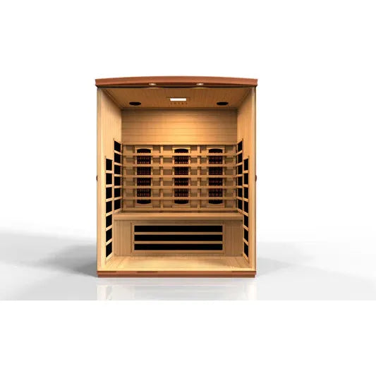 Golden Designs Dynamic "Lugano" Near Zero EMF 3-Person Full Spectrum FAR Infrared Sauna w/ Hemlock