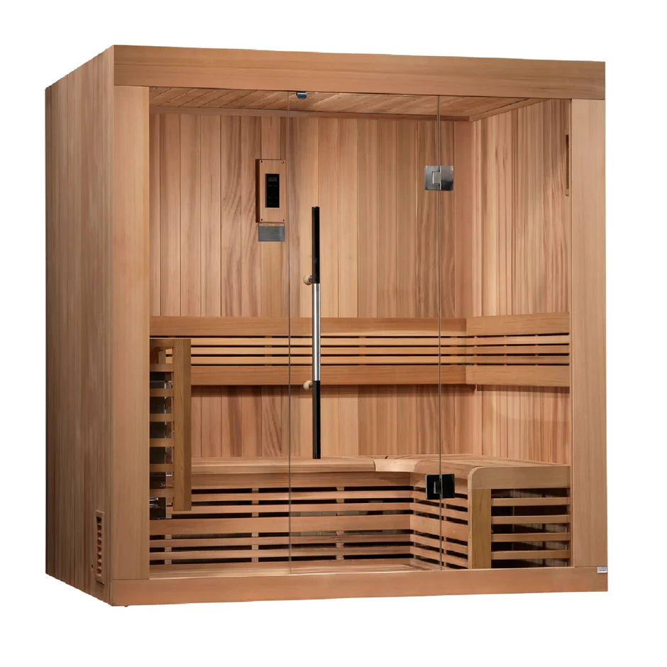 Golden Designs "Copenhagen Edition" 3-Person Traditional Steam Sauna - Canadian Red Cedar