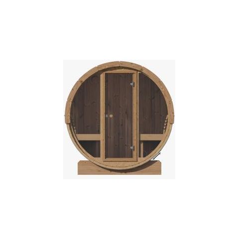 SaunaLife 6 Person 7' Long Barrel Sauna | Glass Front