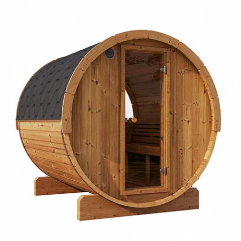 SaunaLife 4 Person 6' Long Barrel Sauna | Ergo Model E7