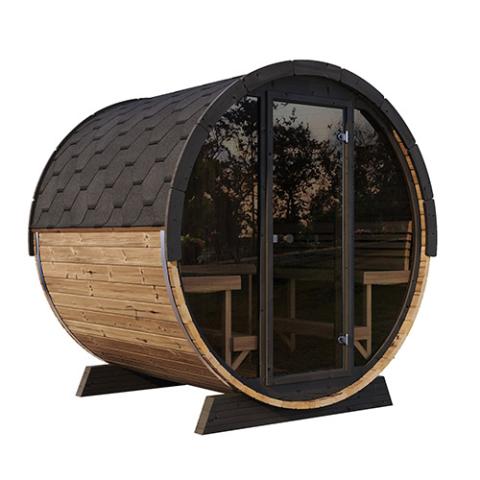 SaunaLife 4 Person 6' Long Barrel Sauna | Ergo Model EE8G