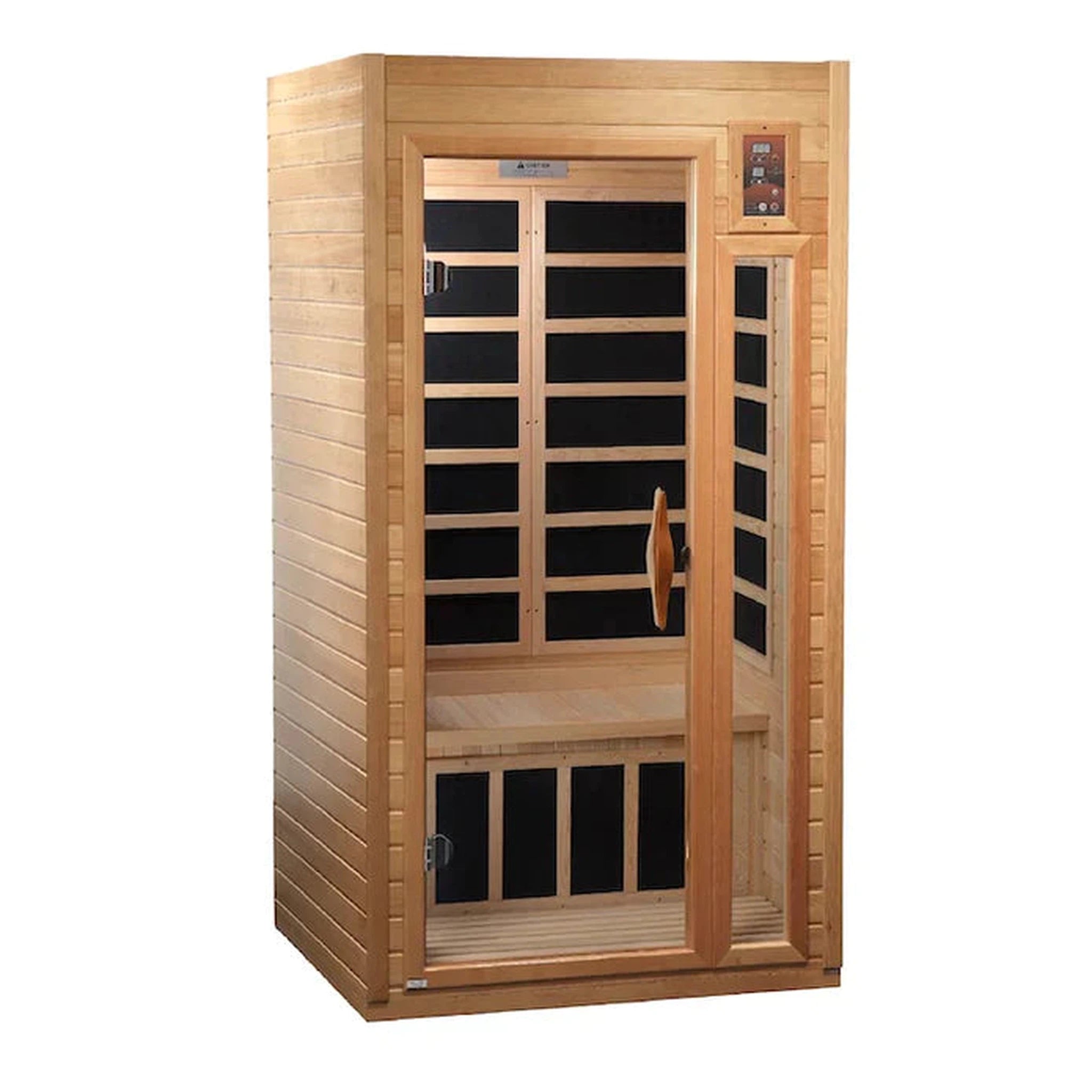 Golden Designs Geneva Elite 1-2 person PureTech™ Near Zero Infrared Sauna (Canadian Hemlock)