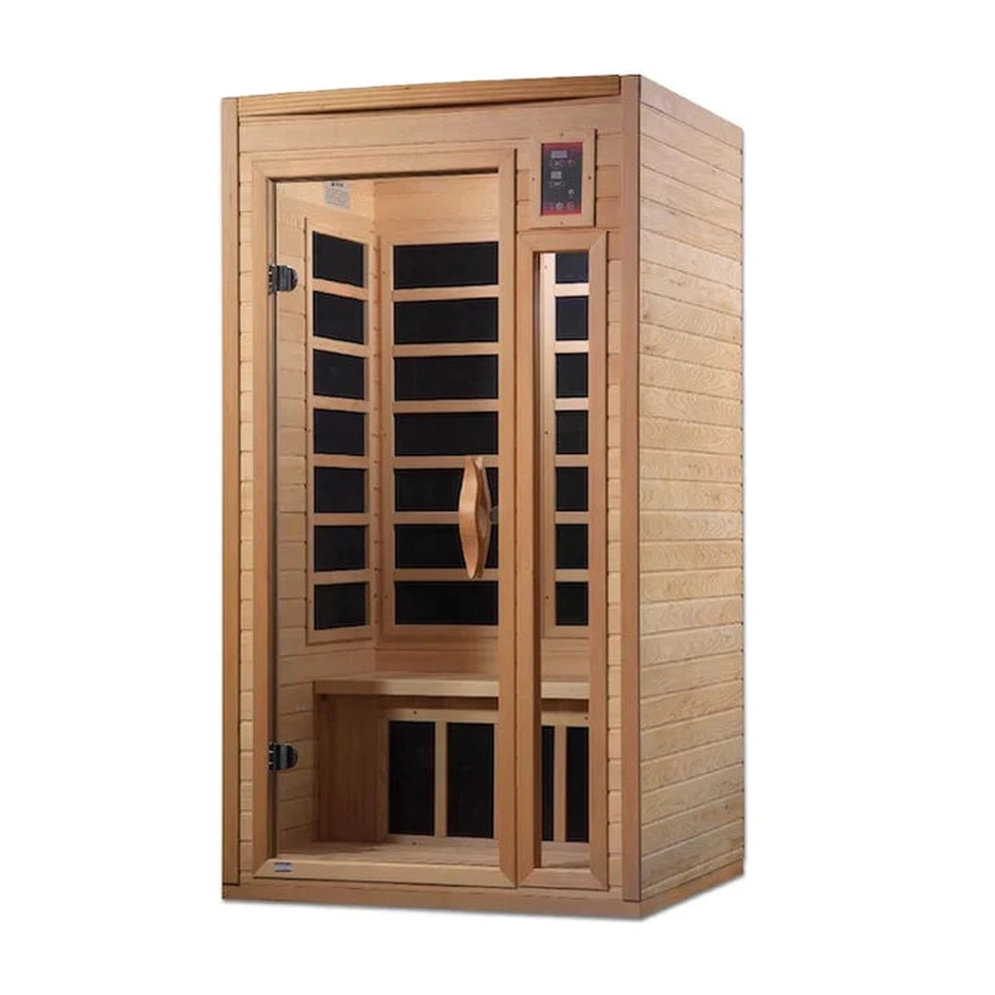 Golden Designs Geneva Elite 1-2 person PureTech™ Near Zero Infrared Sauna (Canadian Hemlock)