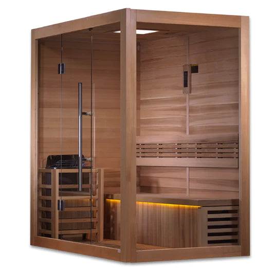 Golden Designs 4-Person "Forssa" Traditional Sauna w/ Hemlock