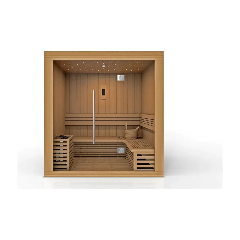 Golden Designs "Copenhagen Edition" 3-Person Traditional Steam Sauna - Canadian Red Cedar