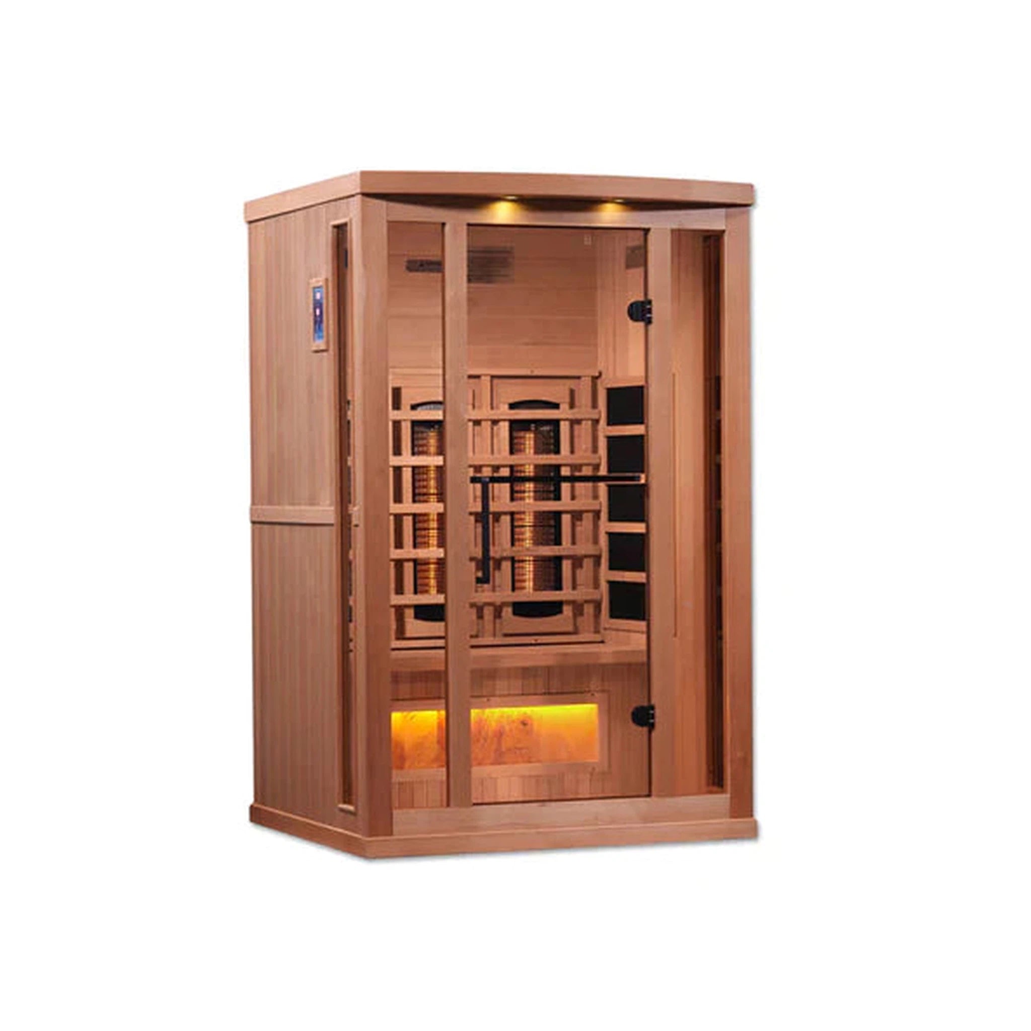 Golden Designs 2-Person Full Spectrum PureTech™ Near Zero Infrared Sauna with Himalayan Salt Bar (Canadian Hemlock)