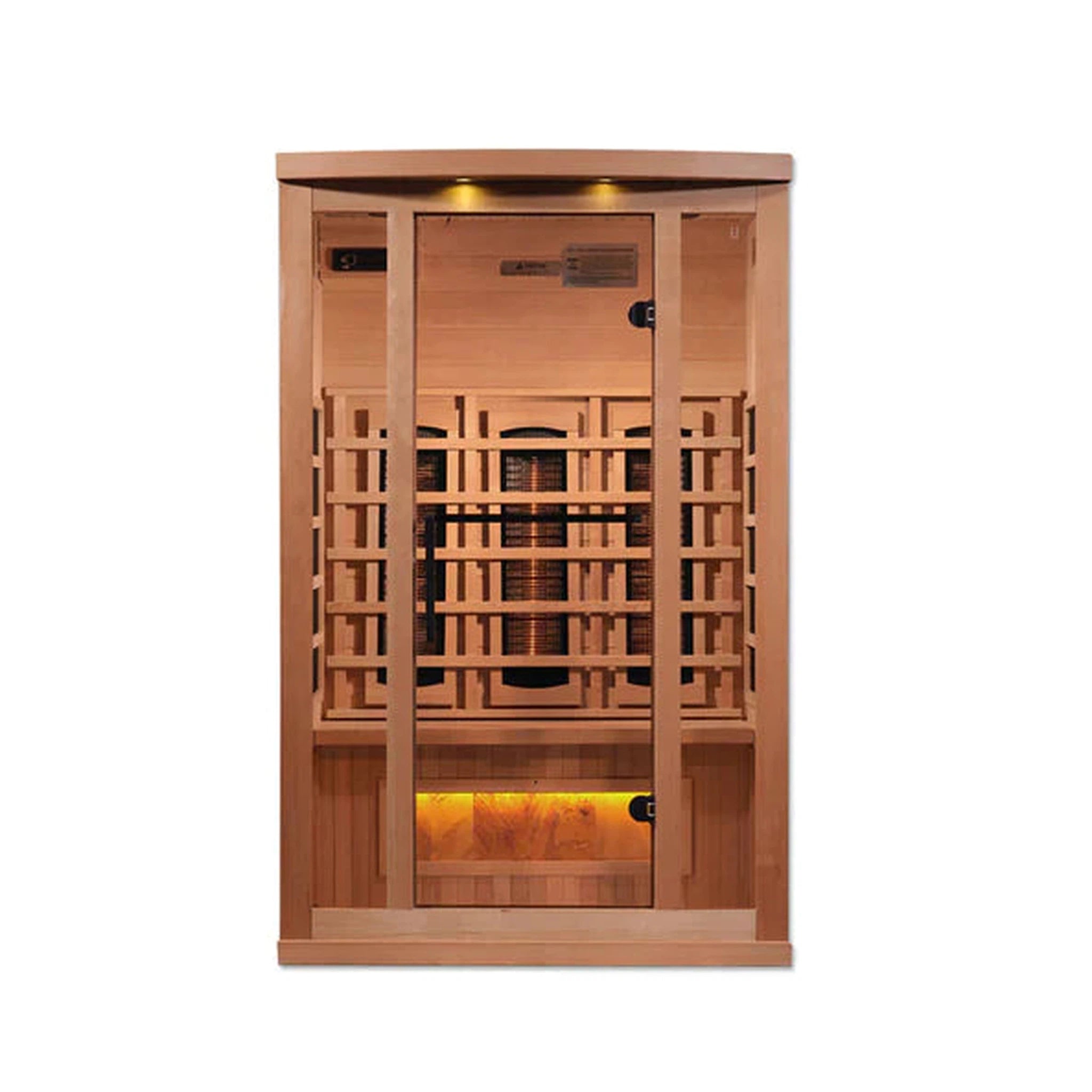 Golden Designs 2-Person Full Spectrum PureTech™ Near Zero Infrared Sauna with Himalayan Salt Bar (Canadian Hemlock)