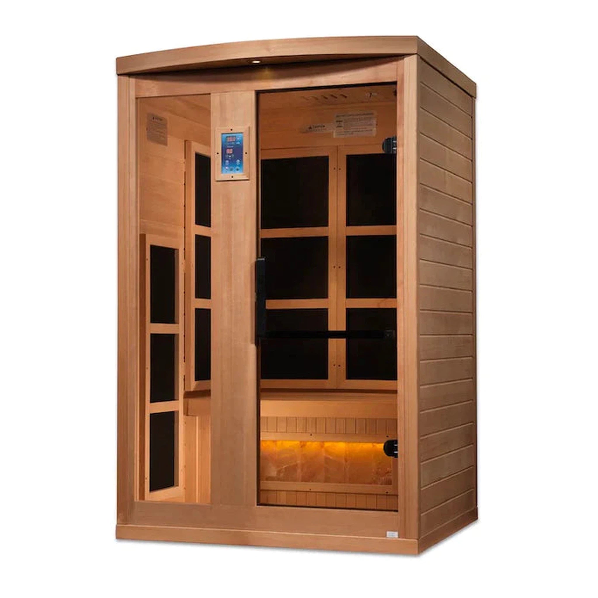 Golden Designs 2-Person "Hotel Edition" Full Spectrum PureTech™ Near Zero Infrared Sauna with Himalayan Salt Bar (Canadian Hemlock)