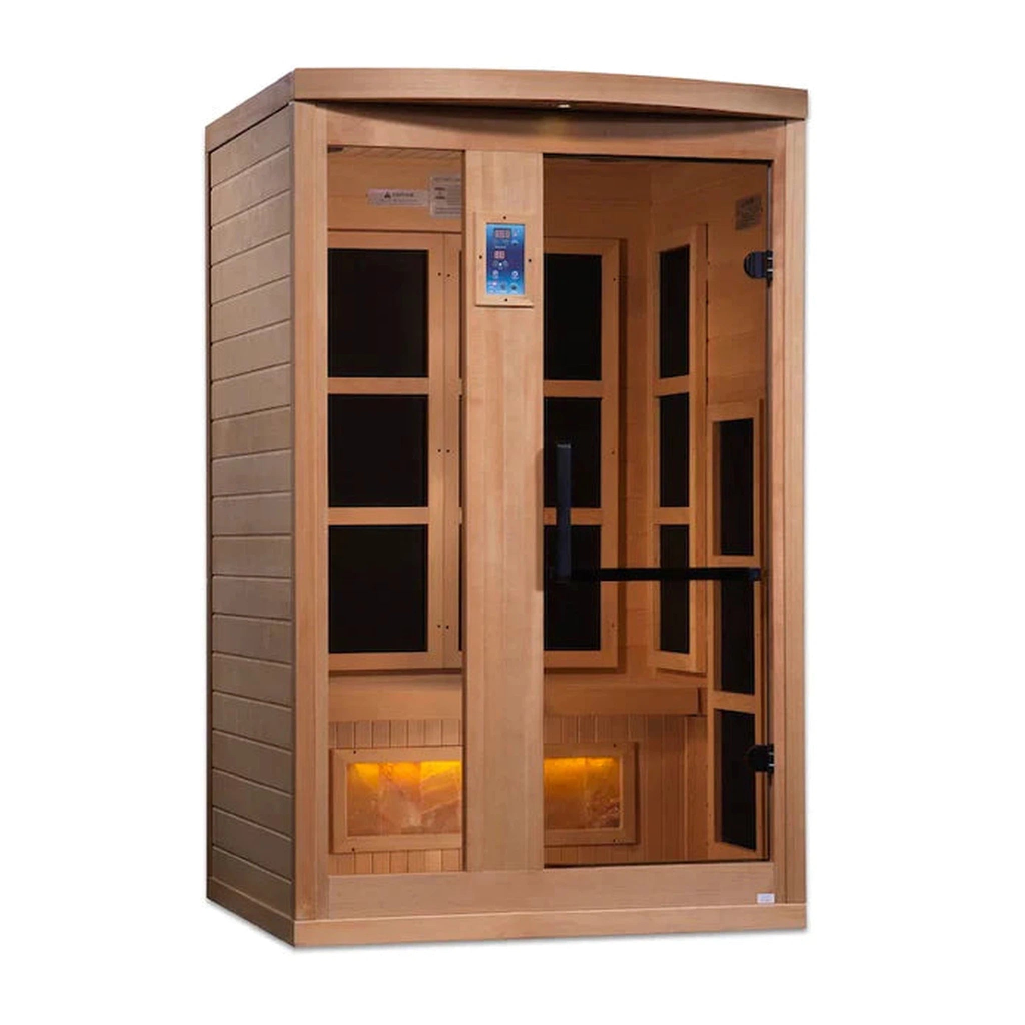 Golden Designs 2-Person "Hotel Edition" Full Spectrum PureTech™ Near Zero Infrared Sauna with Himalayan Salt Bar (Canadian Hemlock)