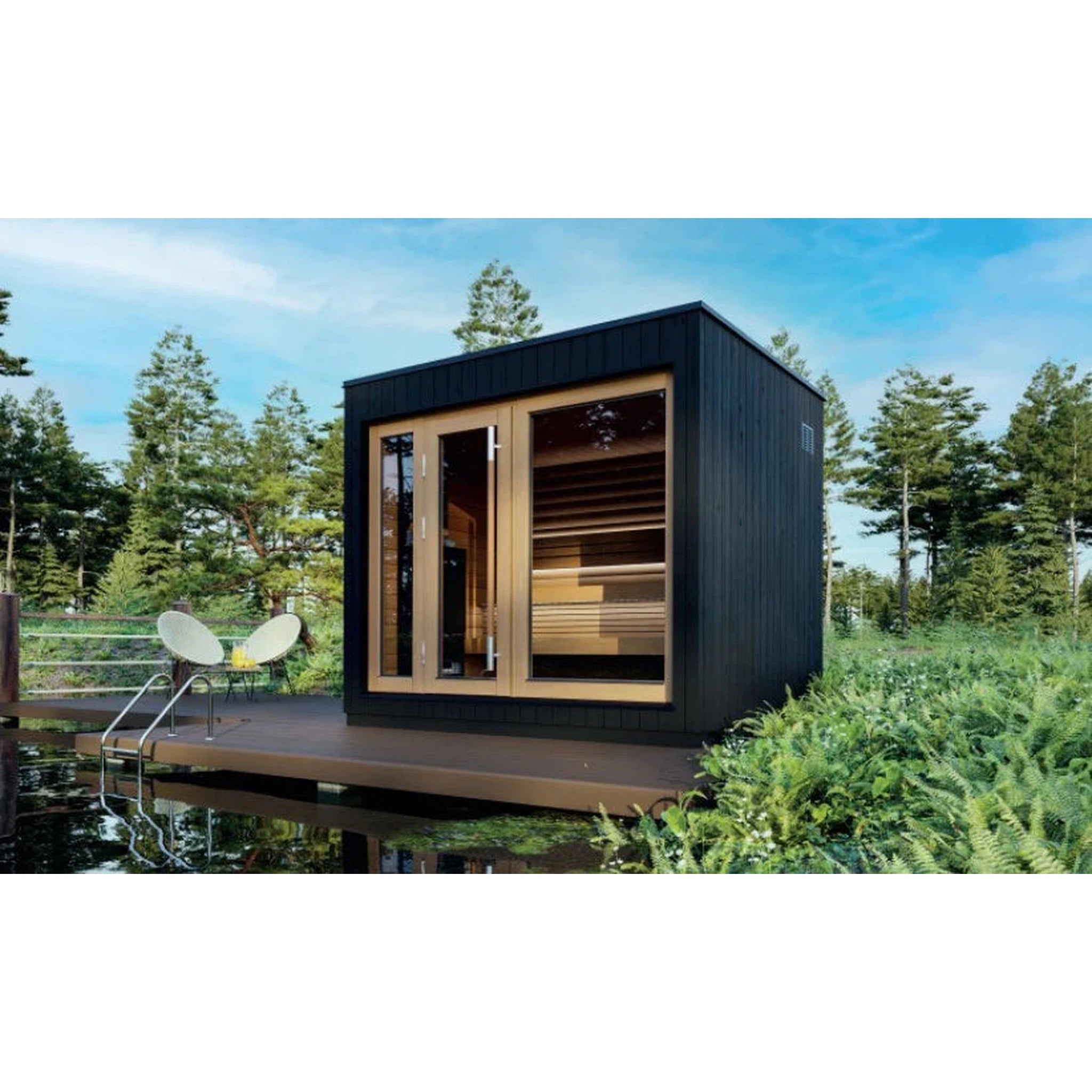 SaunaLife Model G7S Pre-Assembled Outdoor Home Sauna