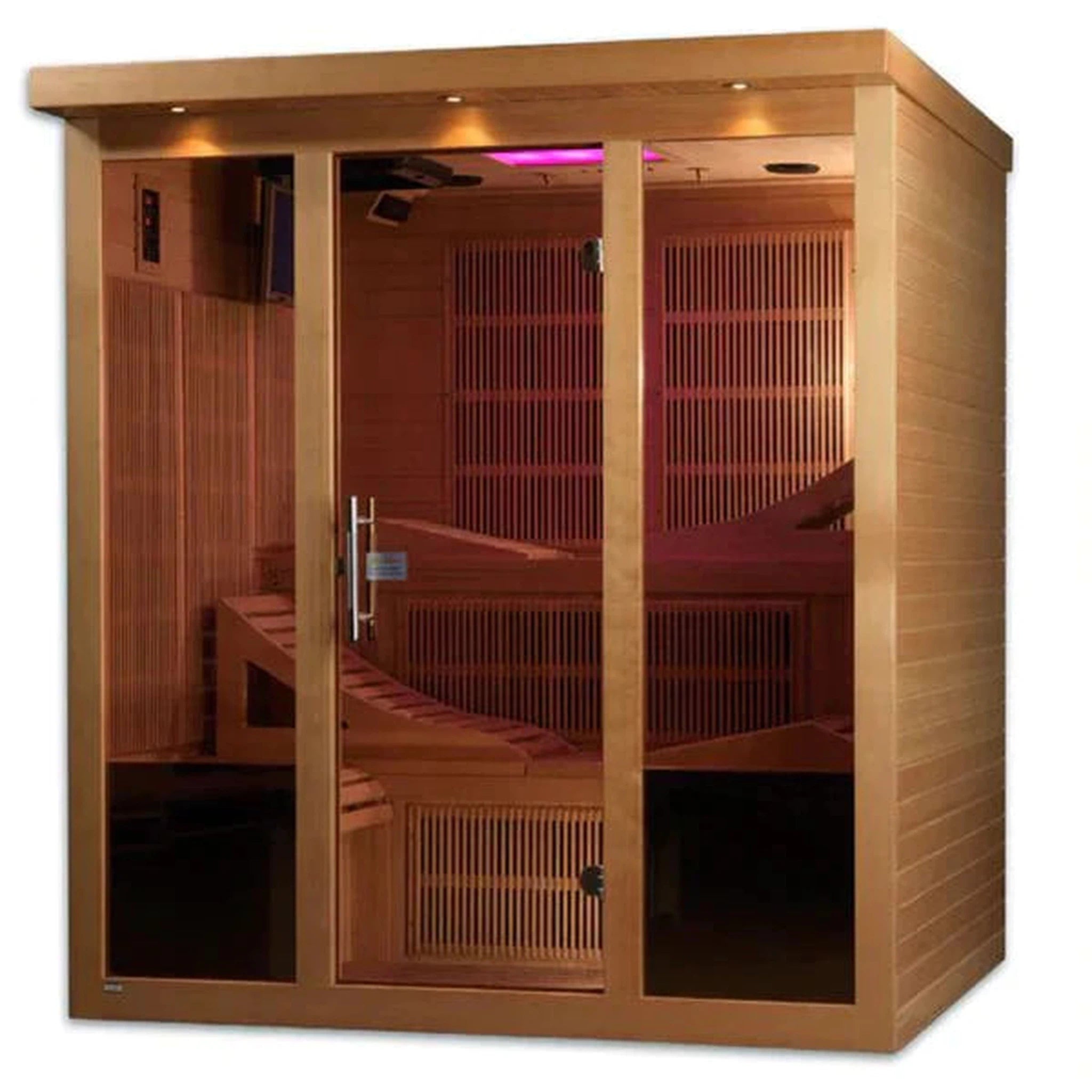 Golden Designs Monaco 6-person PureTech™ Near Zero Infrared Sauna (Canadian Hemlock)