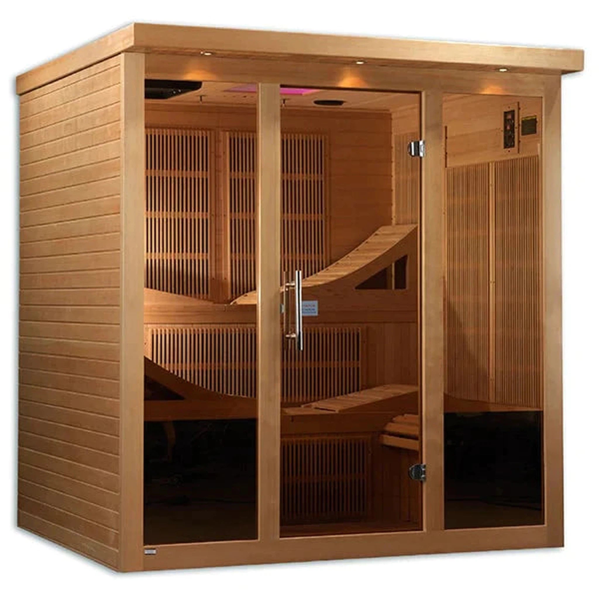 Golden Designs Monaco 6-person PureTech™ Near Zero Infrared Sauna (Canadian Hemlock)