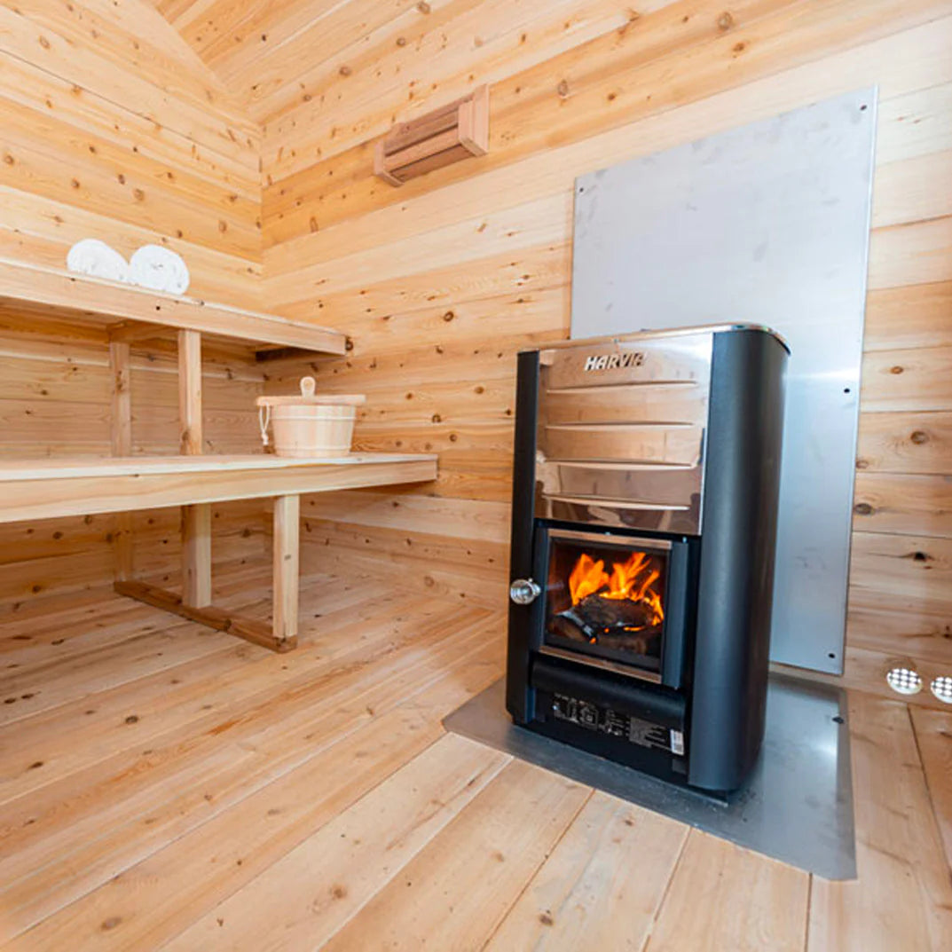 Dundalk Leisurecraft Canadian Timber 6 Person Georgian Cabin Sauna with Changeroom | CTC88CW