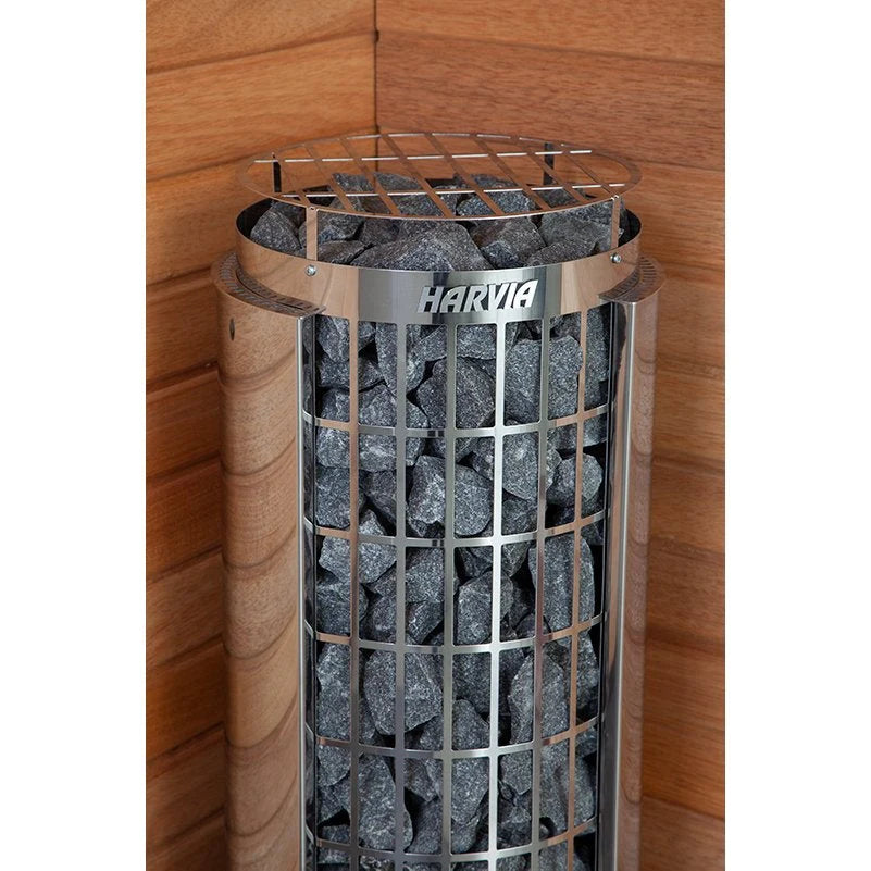 Harvia Cilindro Half Series Electric Heater Package w/ Digital Controller and Wifi and Stones